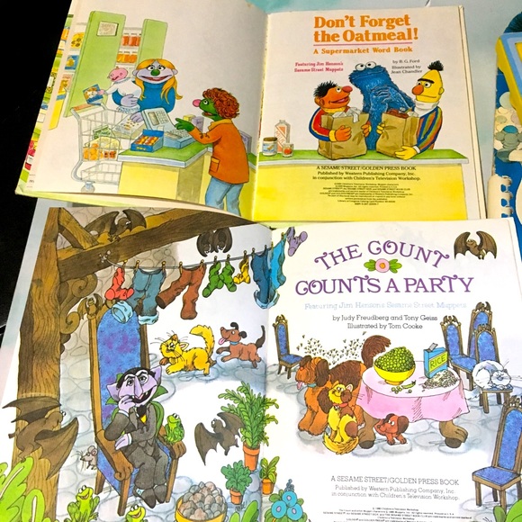 SESAME STREET  VINTAGE BOOK COLLECTION BUNDLE OF 7 - Picture 9 of 16